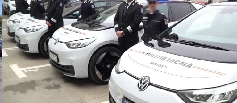 Mașină de intervenție și dispecerat Poliția Locală Sector 5 București