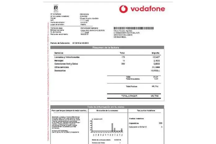 Amanare plata Vodafone