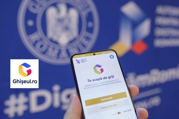 Interfața platformei Ghișeul.ro pentru plata online a taxelor și impozitelor