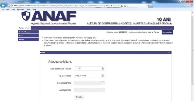 Adeverinta de Venit ANAF Online SPV