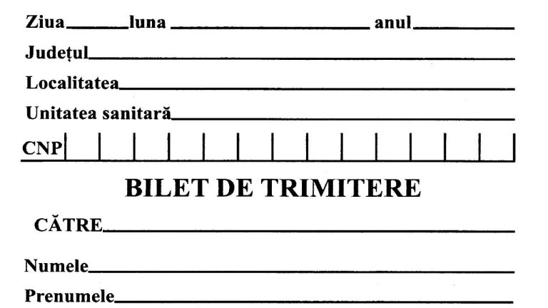 Bilet de trimitere 2026 – ghid informativ CNAS
