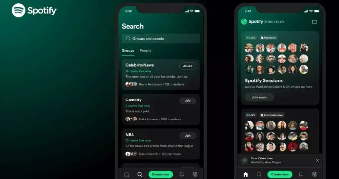 Contact SpotifyUn utilizator ascultând muzică și gestionând setările abonamentului Spotify Premium pe smartphone