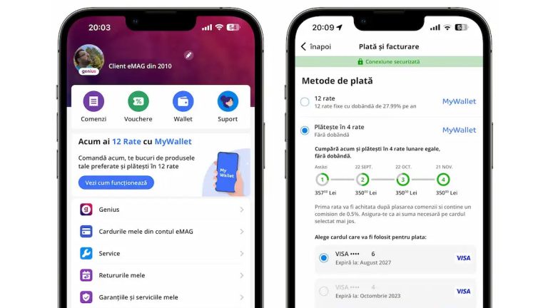 eMAG My Wallet rate 30 zile card cumparaturi online fara dobanda